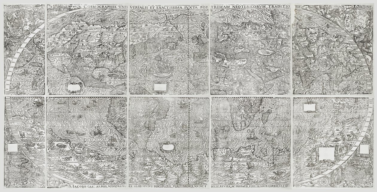Uniwersalna mapa świata, Gastaldi, Giacomo autorstwa Giacomo Gastaldi