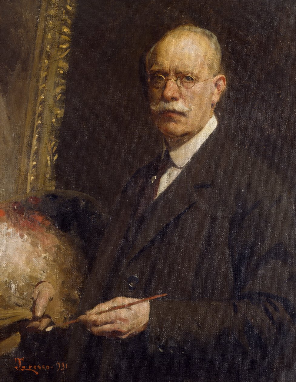 Autoportret, Giacomo Grosso (1860-1938), olej na płótnie, 84x66 cm autorstwa Giacomo Grosso