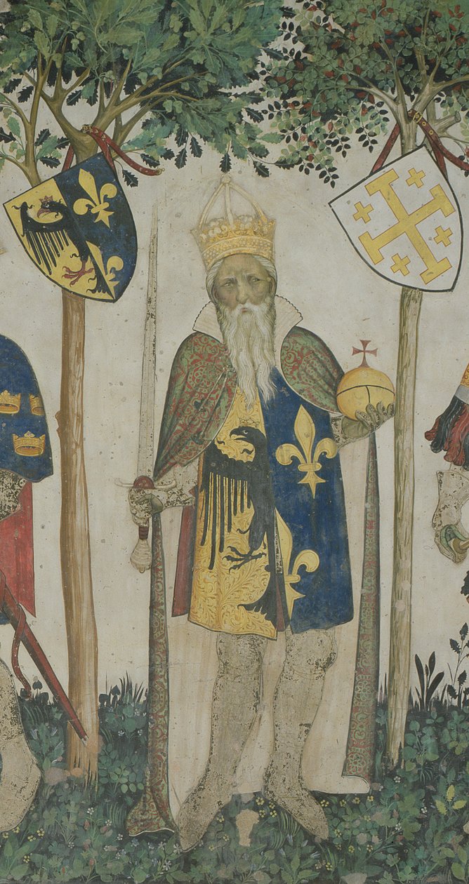 Karol Wielki z Dziewięciu Godnych, 1418-30 autorstwa Giacomo Jaquerio