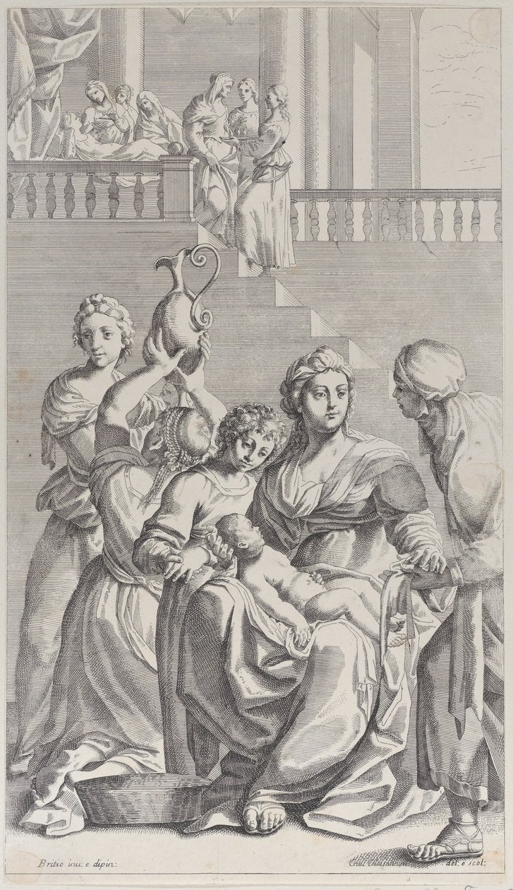 Narodziny św. Benedykta, 1687-1717. autorstwa Giacomo Maria Giovannini