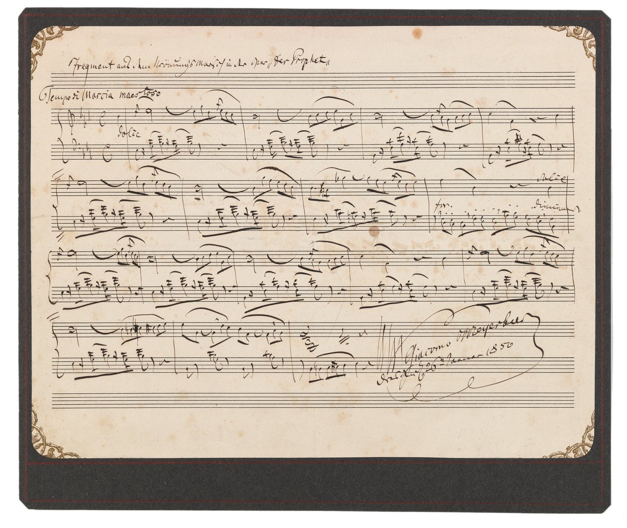 Fragment Marsza Koronacyjnego Meyerbeera autorstwa Giacomo Meyerbeer