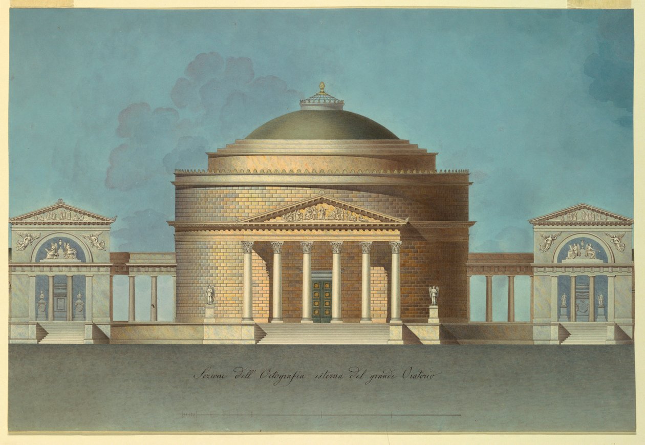 Projekt Oratorium (Kaplica Pamięci) autorstwa Giacomo Quarenghi
