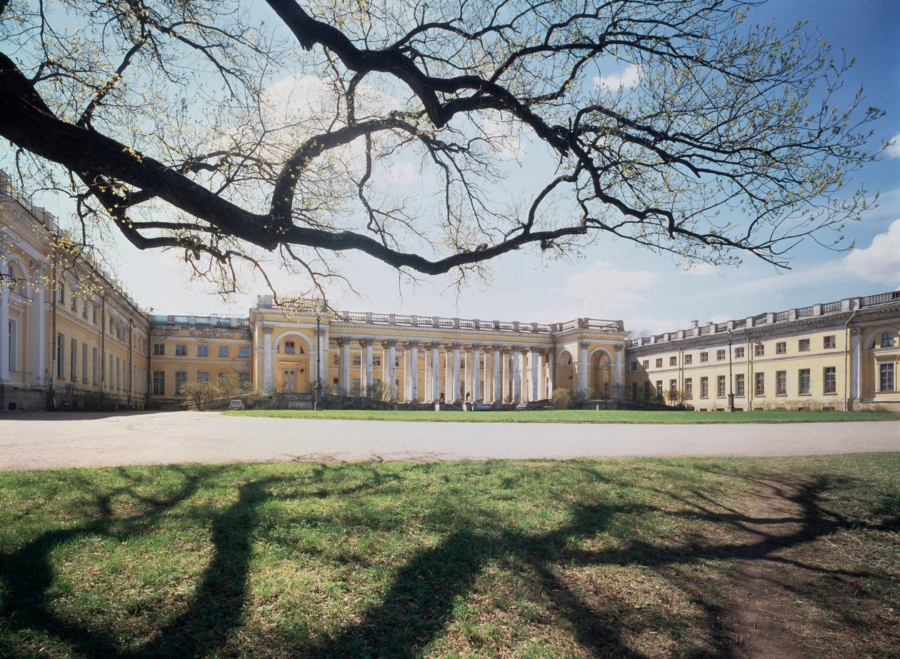 Le palais Alexandre a Tsarkoye Selo (Rosja) (Pałac Aleksandra w Carskim Siole) - Architecte Giacomo Antonio Domenico Quarenghi (1744-1817), palais 1792-1796 - Sztuka włoska autorstwa Giacomo Quarenghi