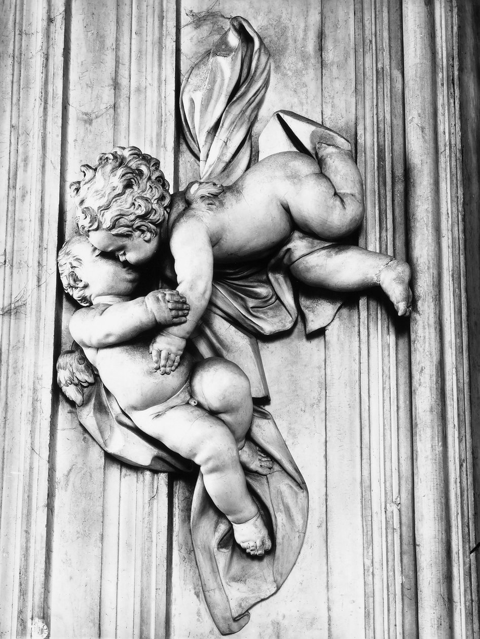 Całowanie Putti (tynk) autorstwa Giacomo Serpotta