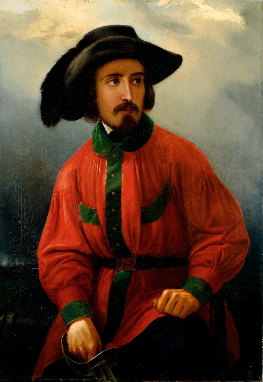 Portret włoskiego patrioty Antonio Solari Obraz Giacomo Ulisse Borzino (XIX w.) Geny, Museo del Risorgimento autorstwa Giacomo Ulisse Borzino