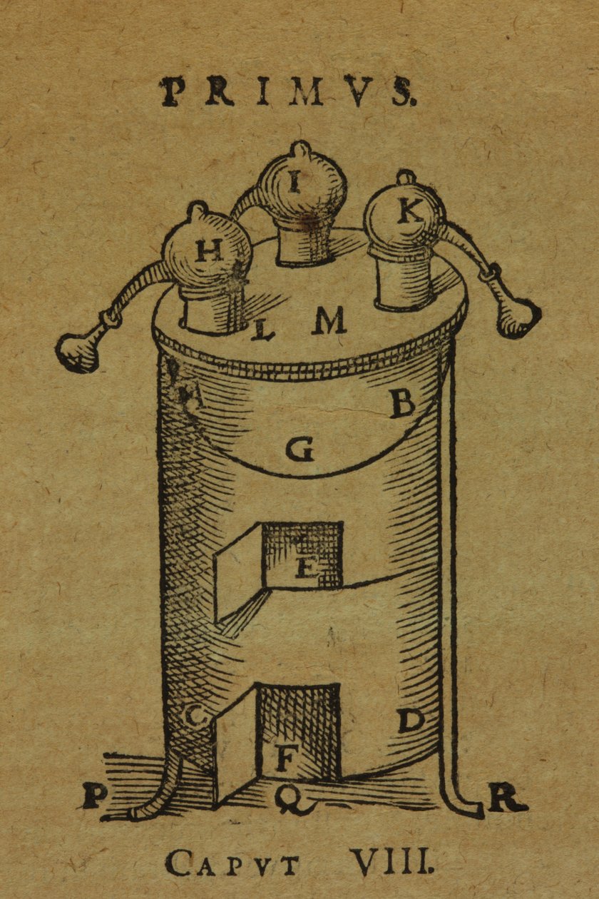 Kadr, pokazany na stronie 17 De distillatione lib. IX autorstwa Giambattista della Porta