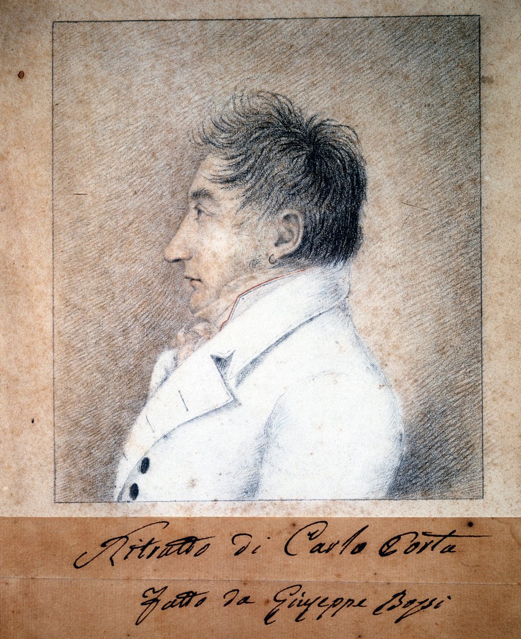 Portret Carlo Porta (1775 - 1821) autorstwa G. Bassi. autorstwa Giambattista Bassi