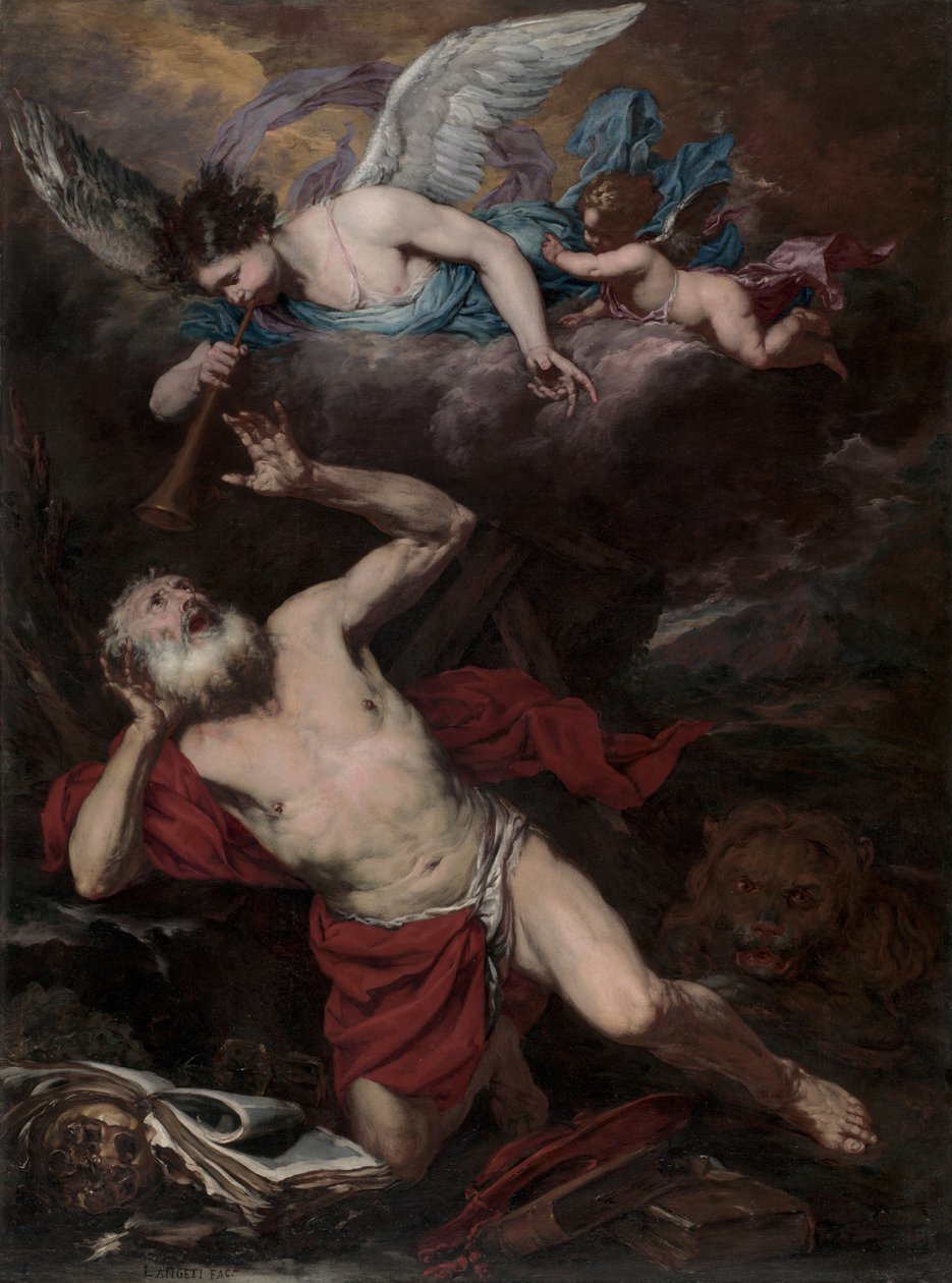 Wizja św. Hieronima, ok. 1660 autorstwa Giambattista Langetti