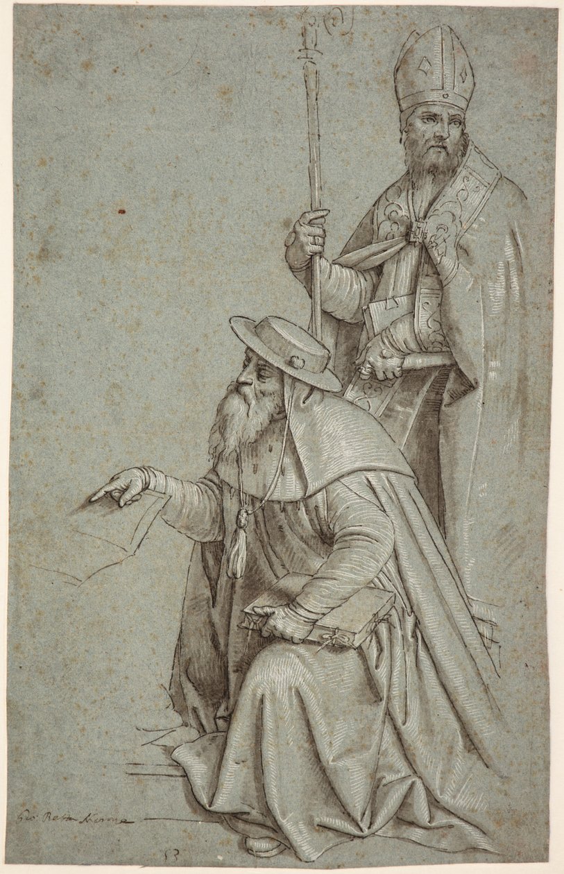Święty Hieronim i Święty Augustyn / Ambroży autorstwa Giambattista Moroni