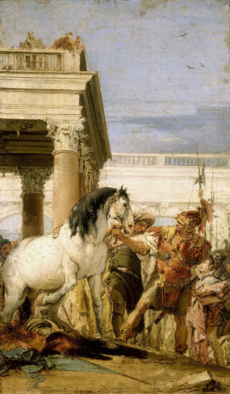 Aleksander oswajający Bucefała autorstwa Giambattista Tiepolo