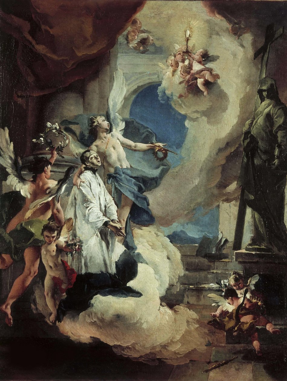 Św. Alojzy Gonzaga w chwale, c. 1725. autorstwa Giambattista Tiepolo