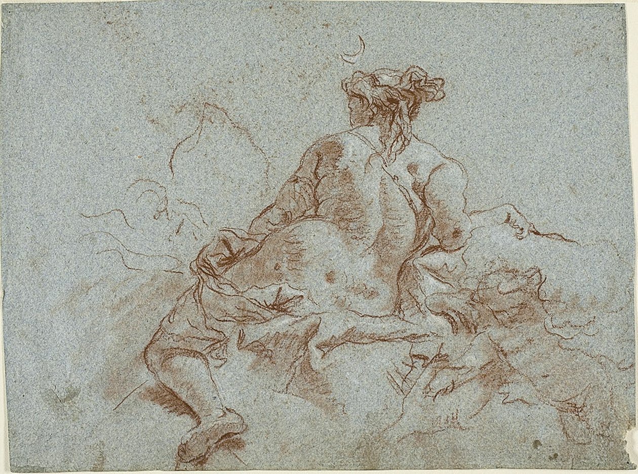 Studium szczegółów: Bogini Diana autorstwa Giambattista Tiepolo