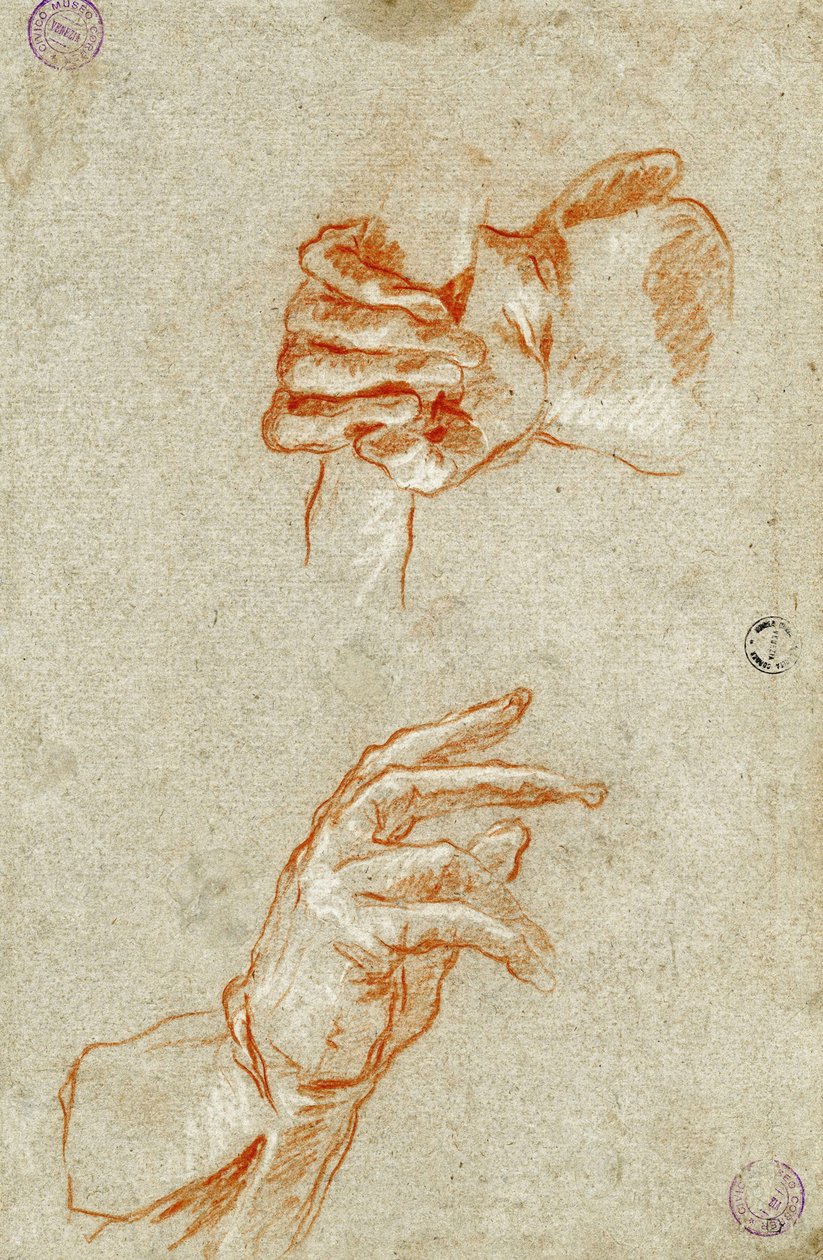 Studium rąk. autorstwa Giambattista Tiepolo