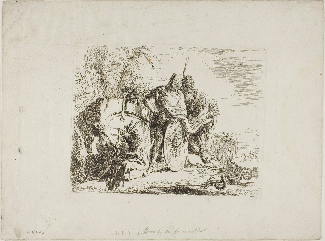 Astrolog i młody żołnierz z Capricci autorstwa Giambattista Tiepolo