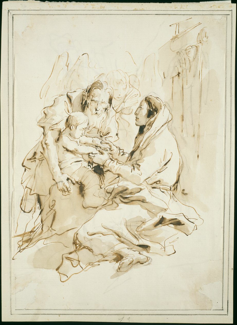 Święta Rodzina, Święty Józef z Księgą autorstwa Giambattista Tiepolo