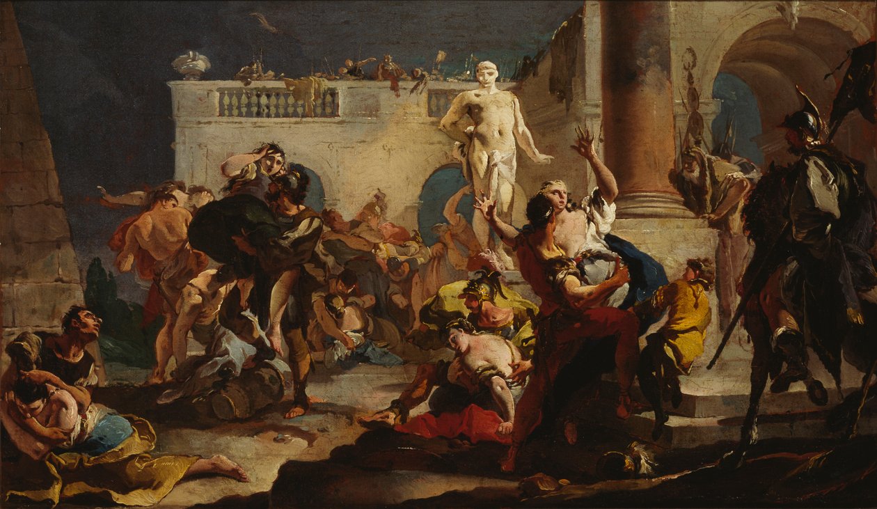 Gwałt Sabinek, 1718-1719. autorstwa Giambattista Tiepolo