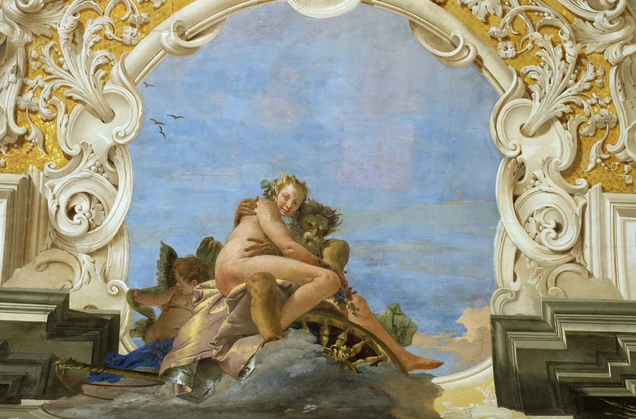 Czas porywa piękność Plutona porywająca Persefonę, ok. 1746 r. autorstwa Giambattista Tiepolo