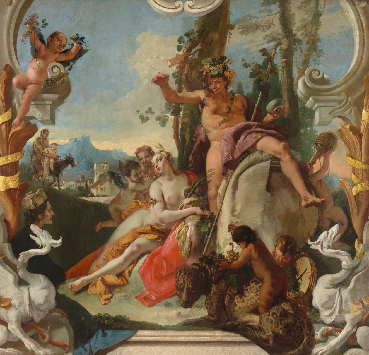 Bachus i Ariadna, ok. 1743-1745 (olej na płótnie) autorstwa Giambattista & Tiepolo Giandomenico (1727-1804) Tiepolo