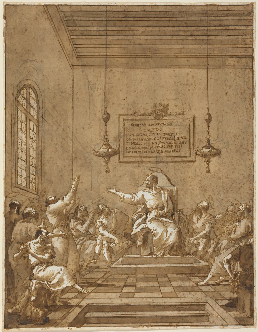 Credo Apostolskie autorstwa Giambattista & Tiepolo Giandomenico (1727-1804) Tiepolo