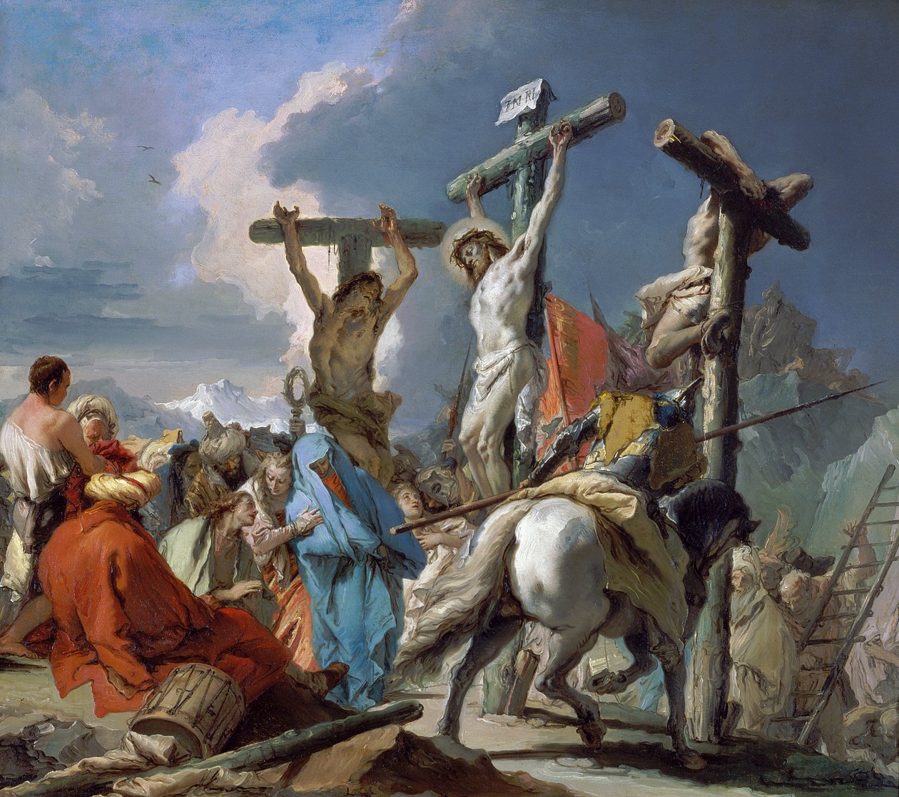 Ukrzyżowanie autorstwa Giambattista & Tiepolo Giandomenico (1727 1804) Tiepolo