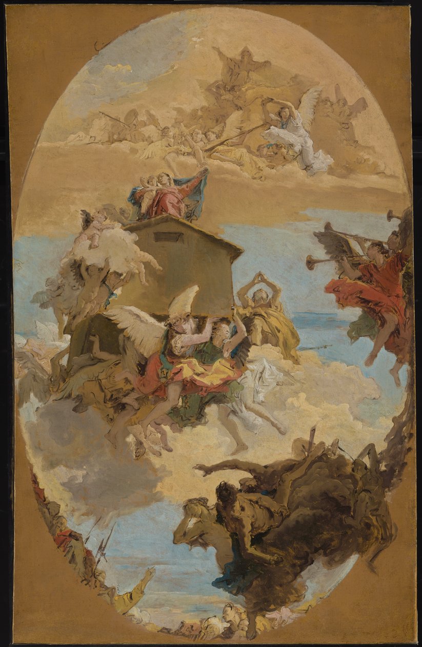Cud Świętego Domu w Loreto autorstwa Giambattista & Tiepolo Giandomenico (1727-1804) Tiepolo