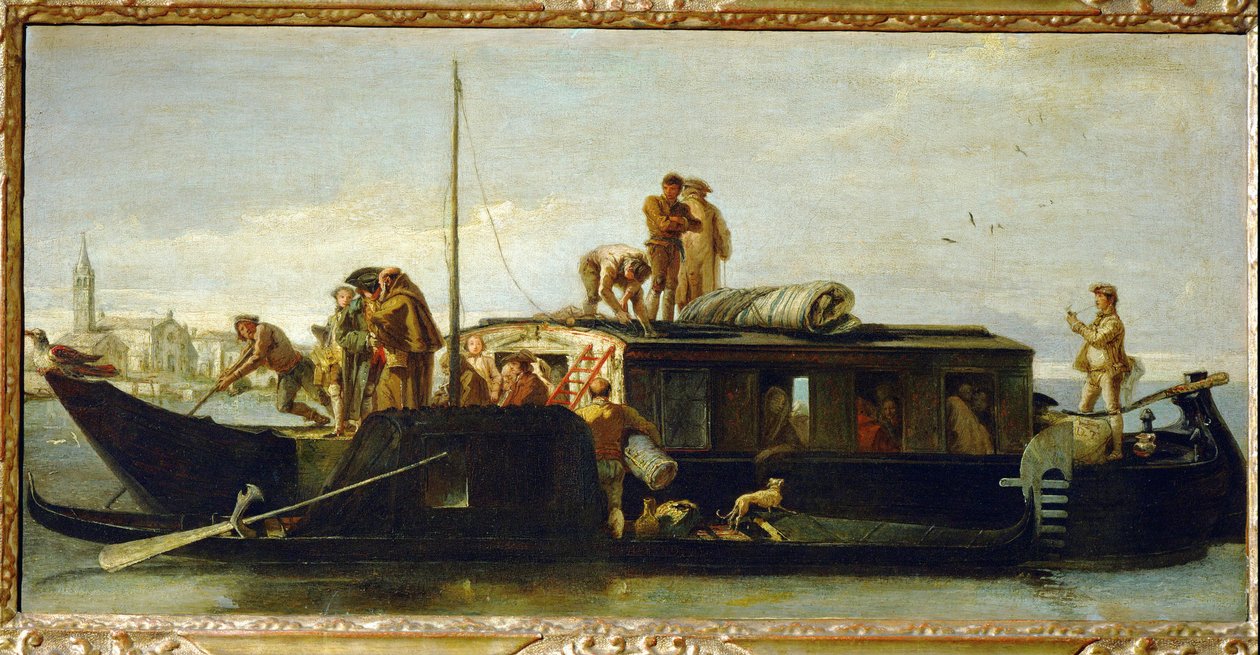 Wenecka barka pocztowa autorstwa Giambattista & Tiepolo Giandomenico (1727-1804) Tiepolo