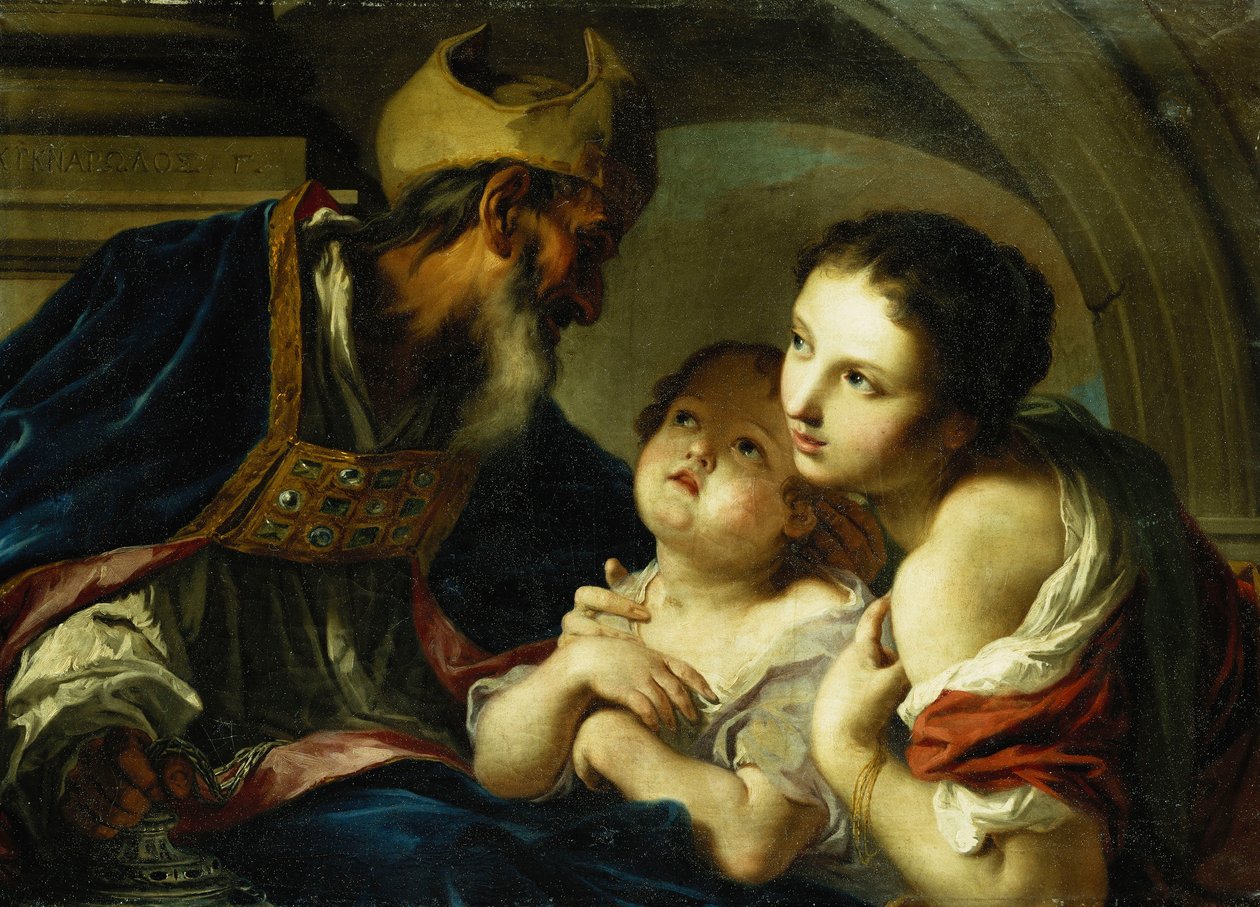 Święty Mikołaj z Bari z dwójką dzieci, autorstwa Giambettino Cignaroli