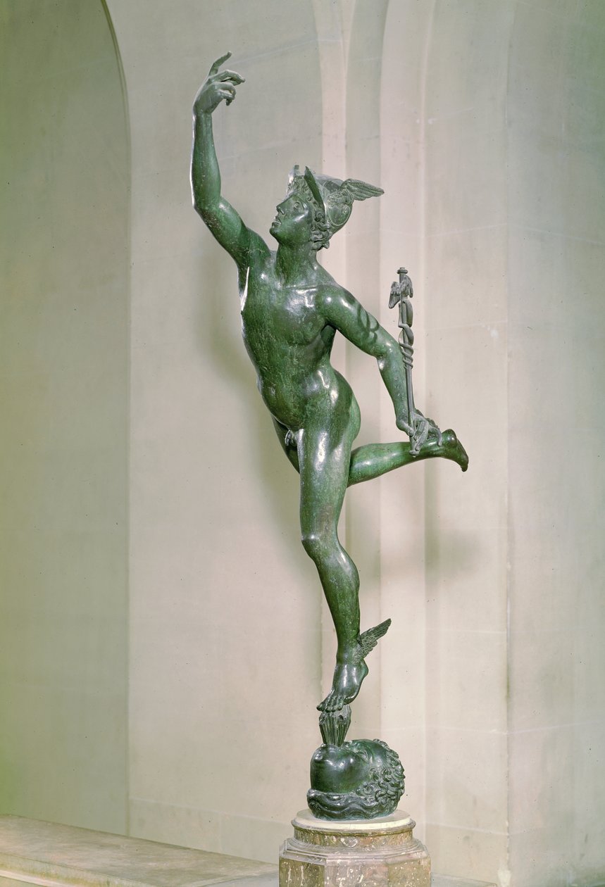 Posąg Merkurego, ok. 1564 (brąz) autorstwa Giambologna