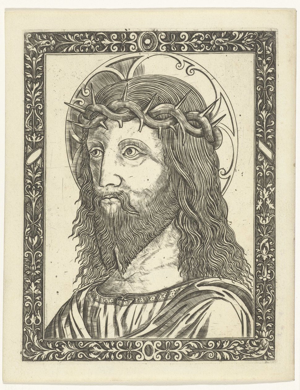 Głowa Chrystusa z koroną cierniową w oprawie autorstwa Giampietrino Birago (attributed to)