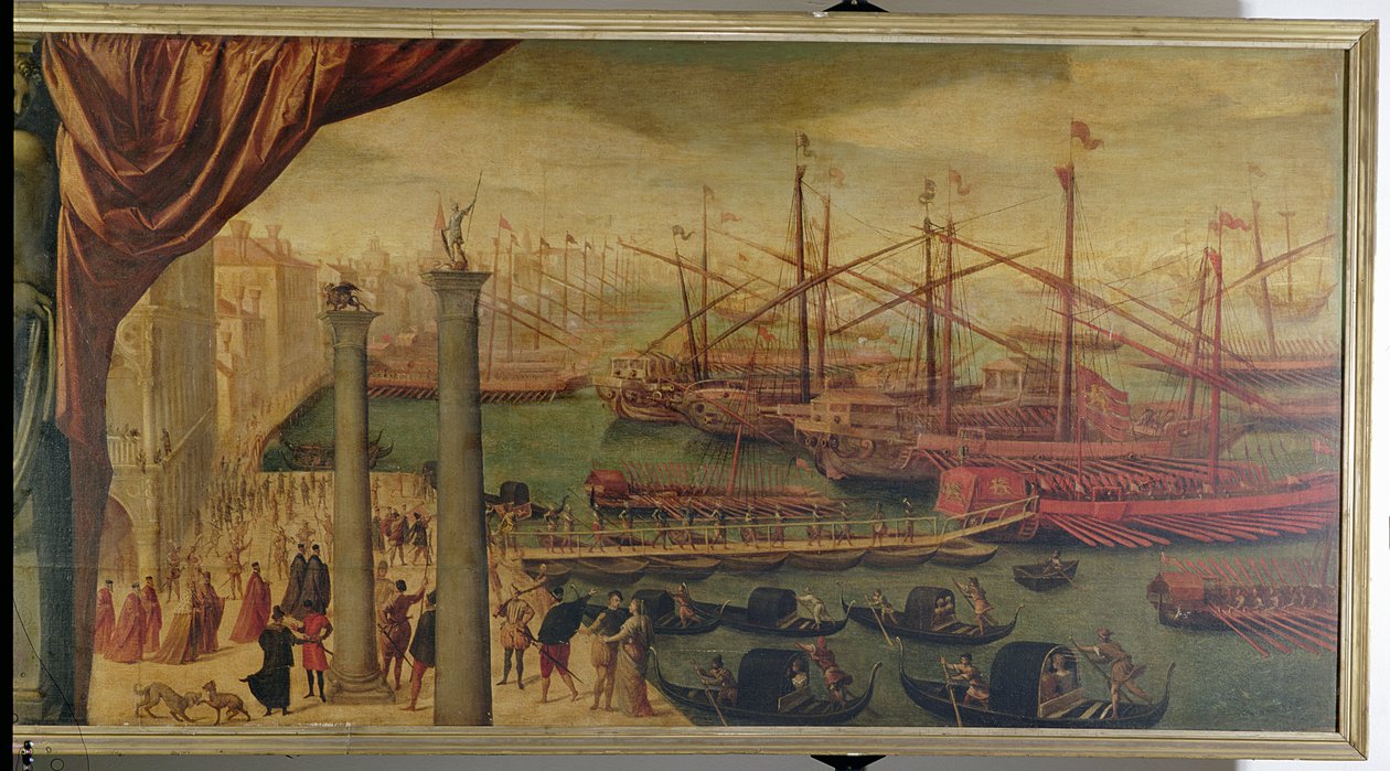 Rekrutacja wojsk weneckich na Molo, ok. 1562 autorstwa Giovanni Battista Moroni