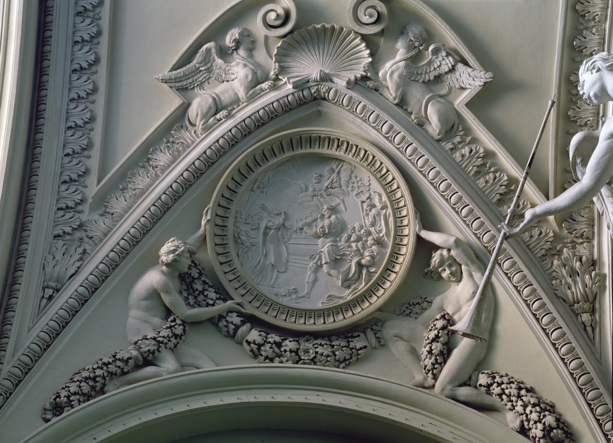 Medalion przedstawiający cesarza Konstantyna i fundację kościoła św. autorstwa Gian Lorenzo Bernini