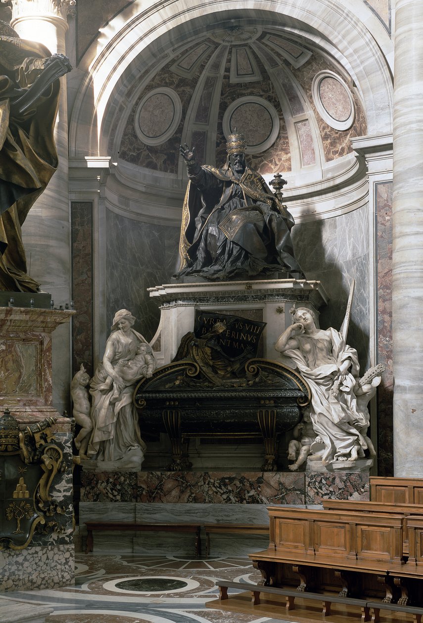 Pomnik Urbana VIII (1623-44) z figurami Miłosierdzia i Sprawiedliwości autorstwa Gian Lorenzo Bernini