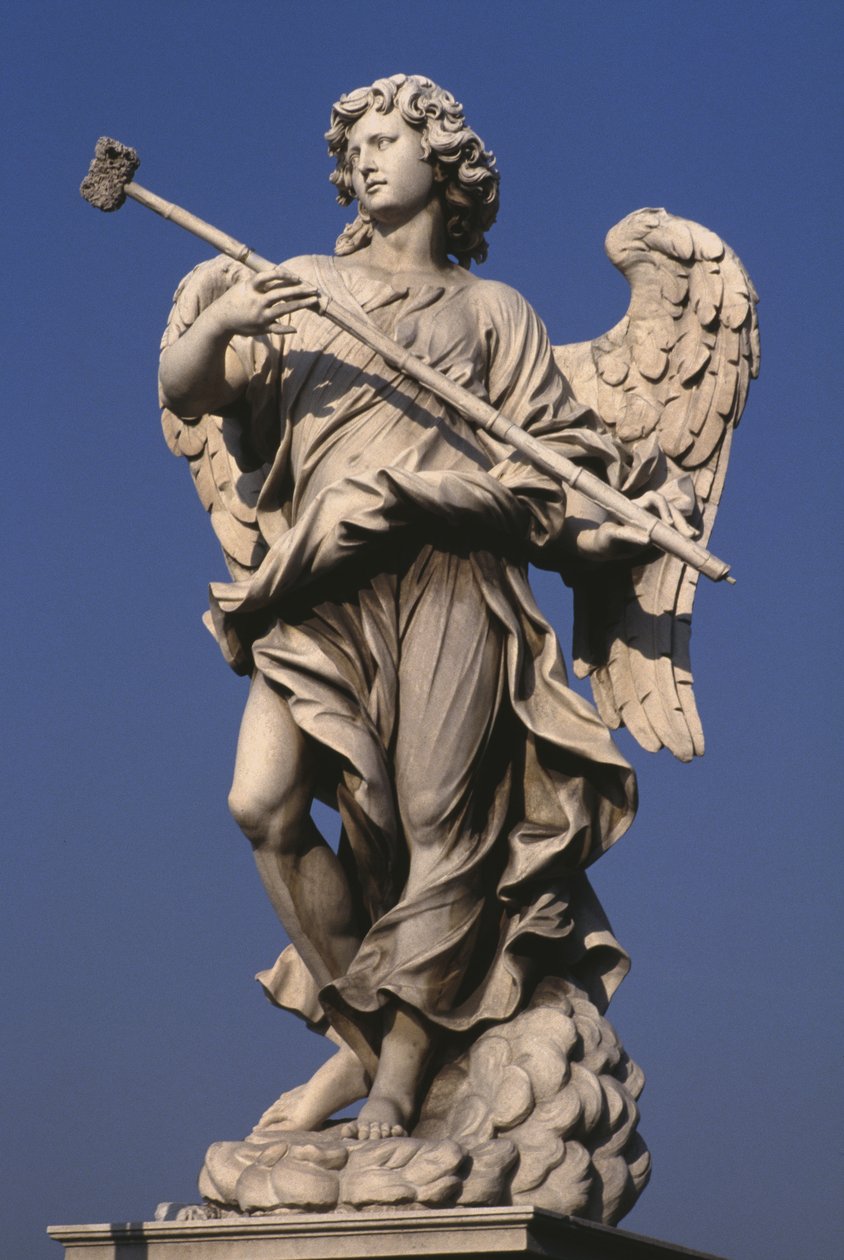 Posąg anioła trzymającego instrument pasyjny autorstwa Gian Lorenzo Bernini
