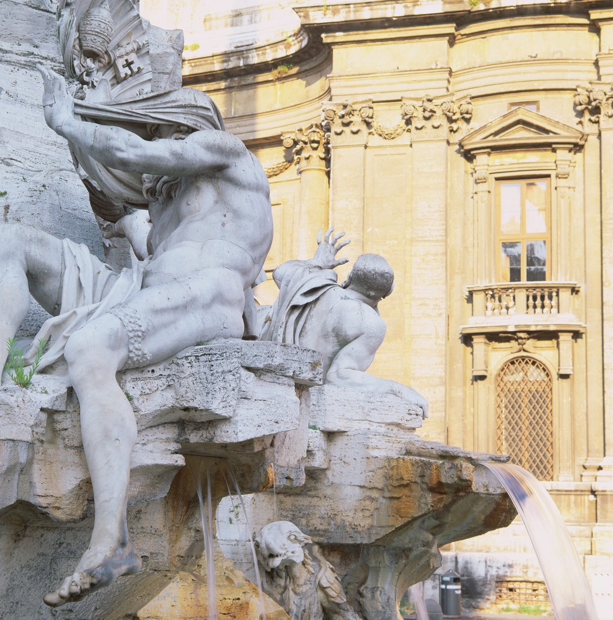 Symboliczna figura Nilu, z Fontana dei Quattro Fiumi (Fontanna Czterech Rzek), 1651 autorstwa Gian Lorenzo Bernini