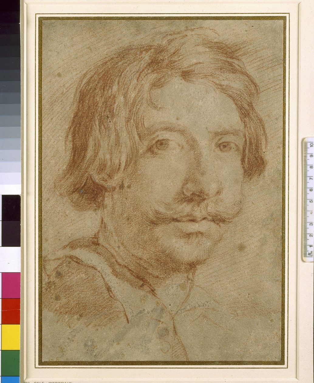 Tak zwany autoportret, XVII w. (czerwona kreda na papierze) autorstwa Gian Lorenzo Bernini
