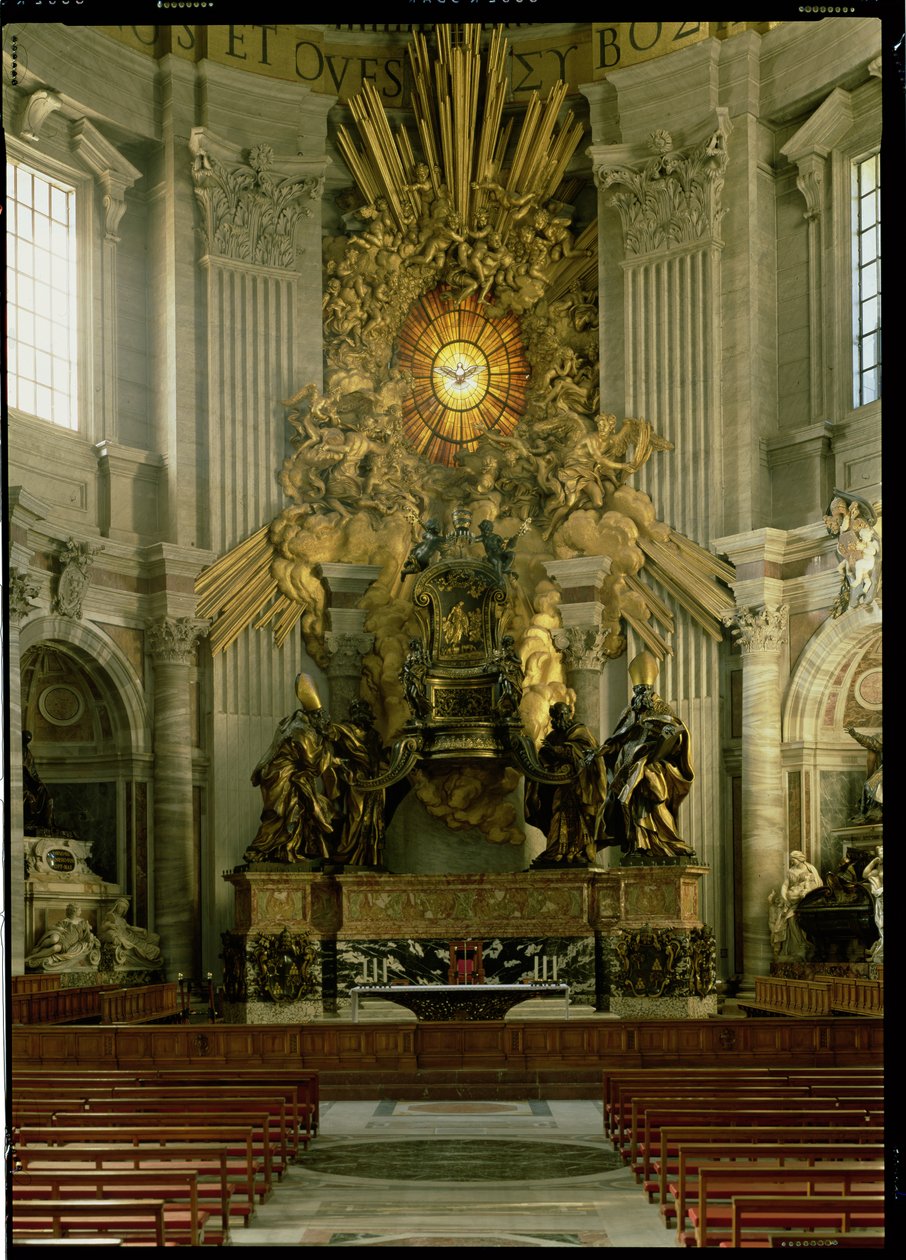 Krzesło św. Piotra, 1665 (brąz) autorstwa Gian Lorenzo Bernini