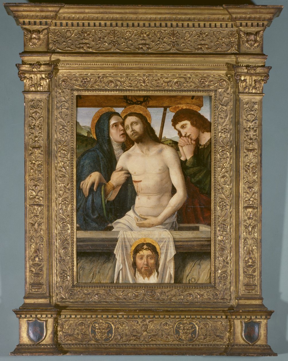Opłakiwanie zmarłego Chrystusa (tempera na panelu) autorstwa Gian Francesco de attr.to Maineri