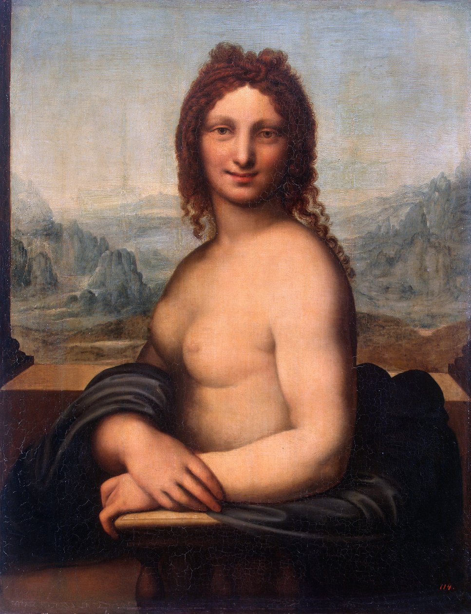 „Portret nagiej kobiety” (Mona Vanna lub monna) Obraz Gian Giacomo Caprotti (Salai) (1480-1524) Pustelnia Państwowa, Sankt Petersburg autorstwa Gian Giacomo Caprotti