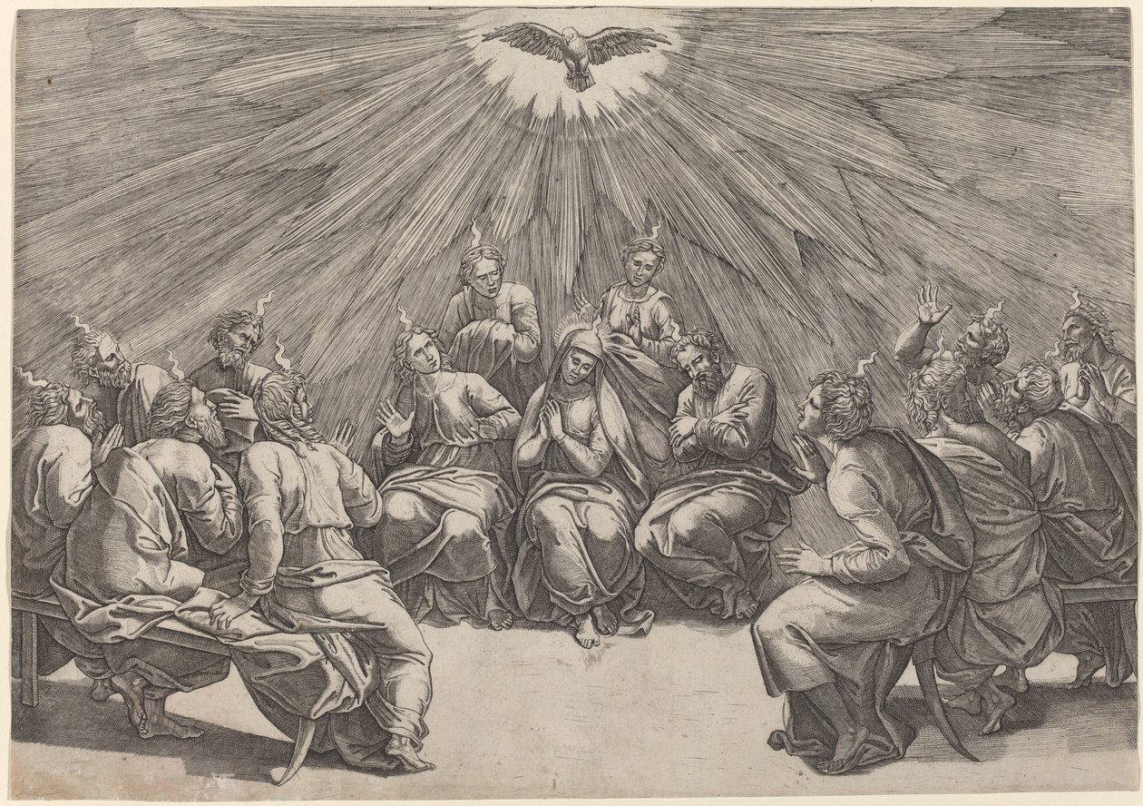 Zielone Świątki autorstwa Gian Jacopo Caraglio after Raphael
