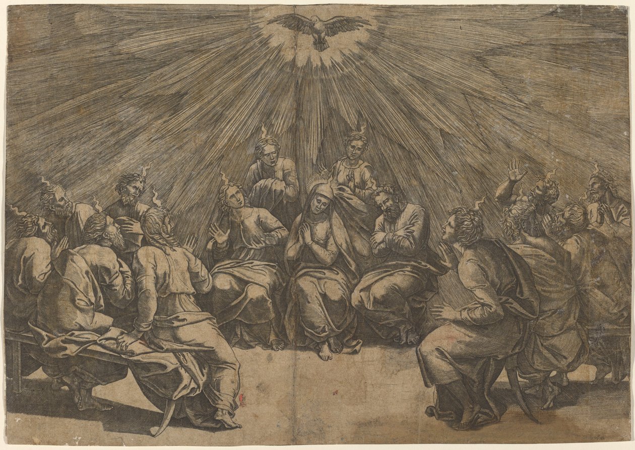 Zielone Świątki autorstwa Gian Jacopo Caraglio after Raphael
