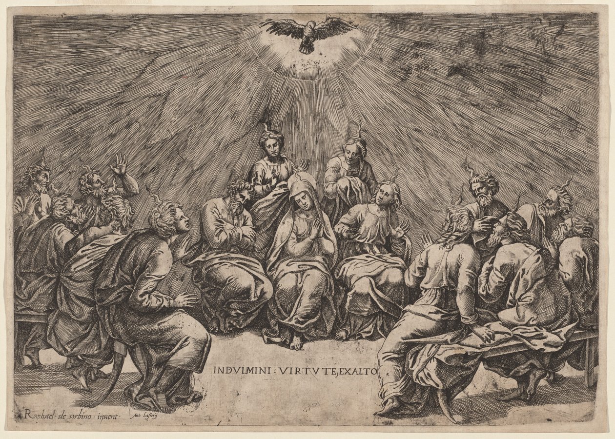Zielone Świątki autorstwa Gian Jacopo Caraglio, after Raphael
