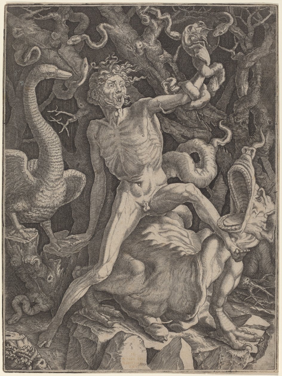 Furia autorstwa Gian Jacopo Caraglio after Rosso Fiorentino