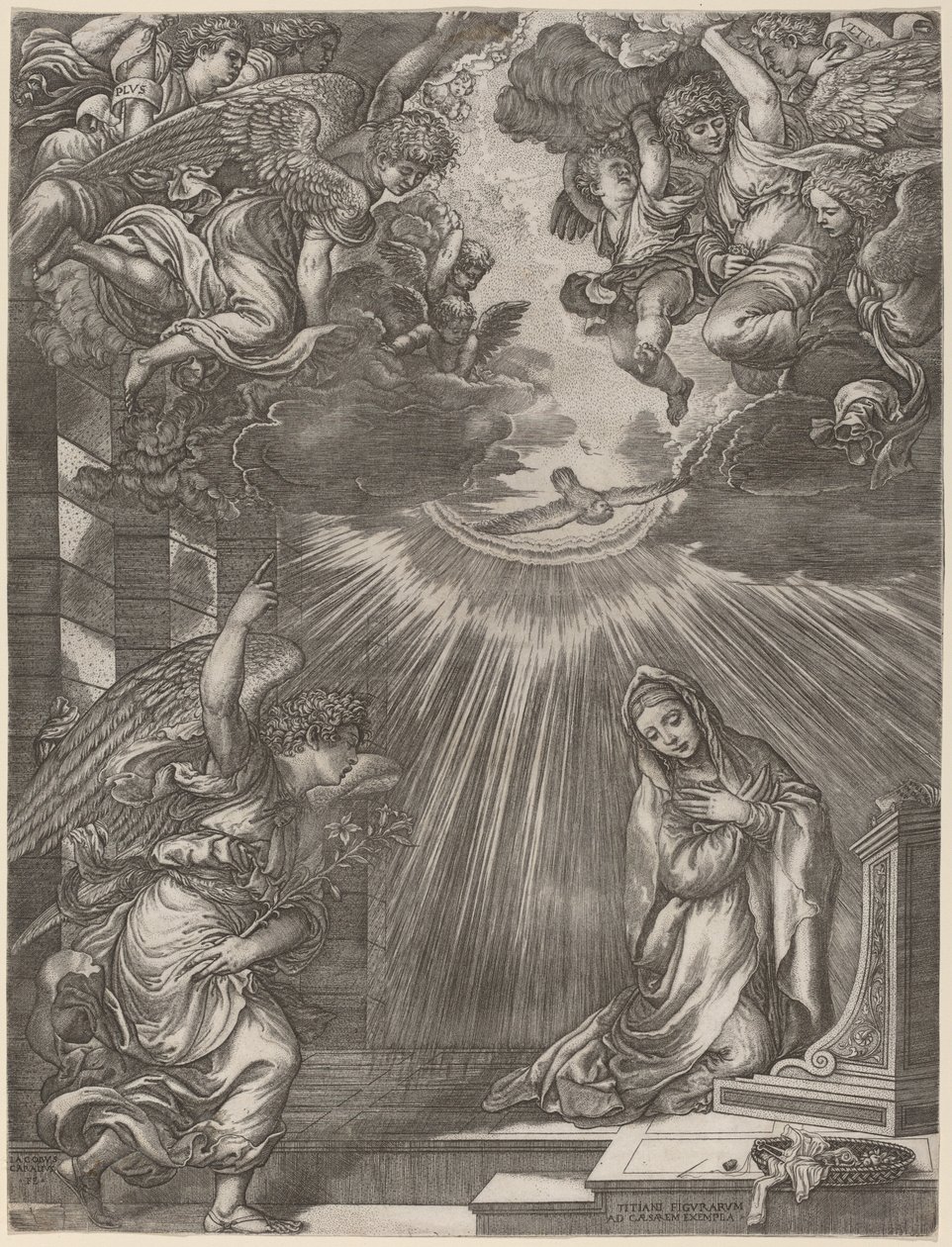 Zwiastowanie autorstwa Gian Jacopo Caraglio after Titian