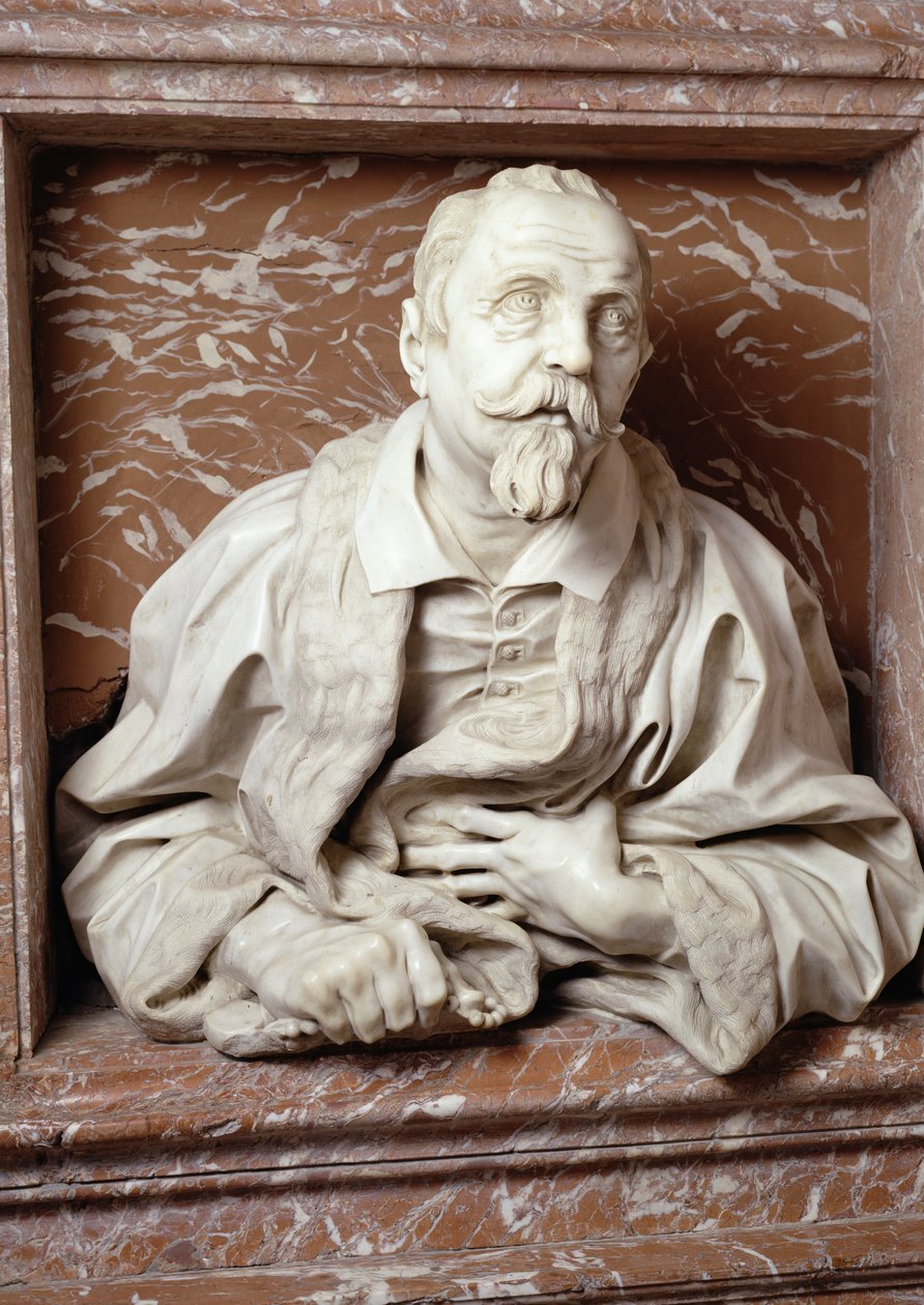 Popiersie Gabrielle Fonseca (doktor papieża Innocentego X) z kaplicy Fonseca (marmur) (szczegóły patrz 98675) autorstwa Gian Lorenzo Bernini