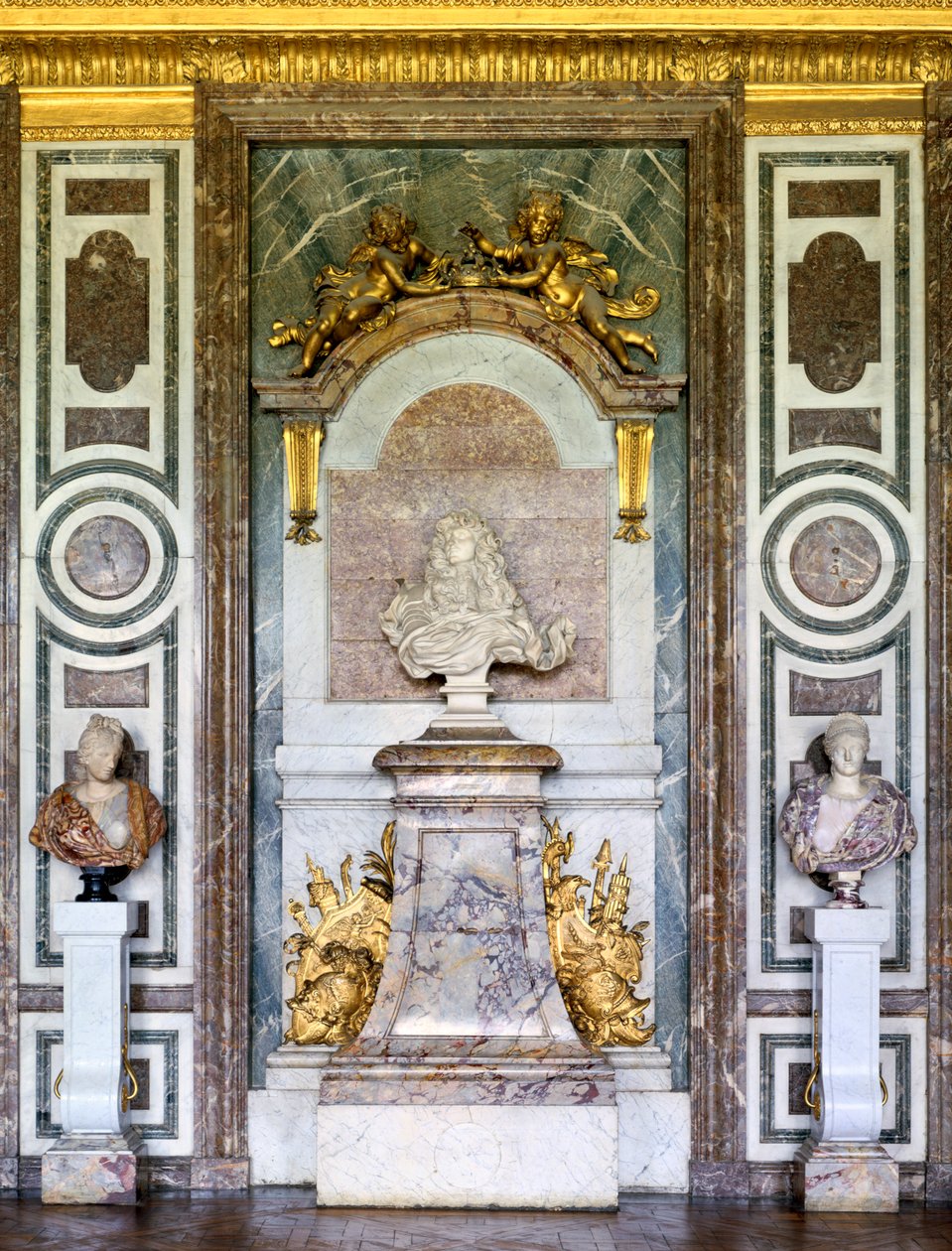 Popiersie Ludwika XIV, Salon de Diane, Grand Apartment, Chateau de Versailles, Francja, XVII wiek autorstwa Gian Lorenzo Bernini