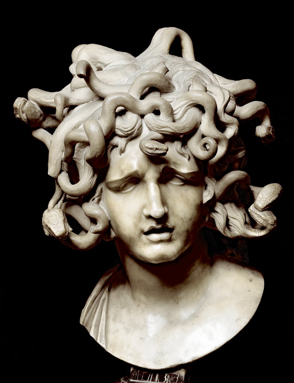 Głowa rzeźby z marmuru Medusa autorstwa Gian Lorenzo Bernini autorstwa Gian Lorenzo Bernini