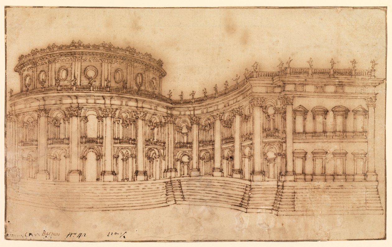 Luwr, fasada wschodnia autorstwa Gian Lorenzo Bernini