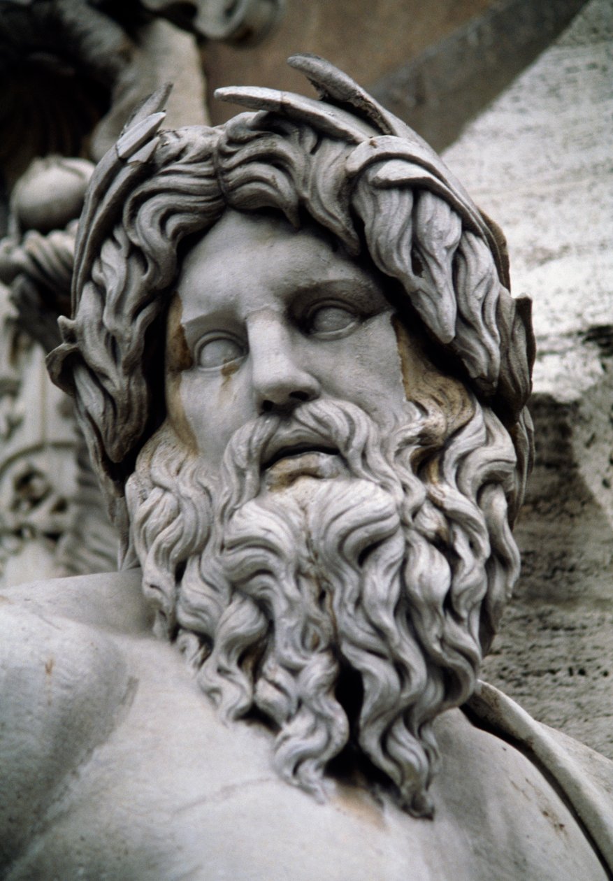 Personifikacja Gangesu, Fontanna Czterech Rzek (XVI w.), proj. Gian Lorenzo Bernini (Neapol autorstwa Gian Lorenzo Bernini