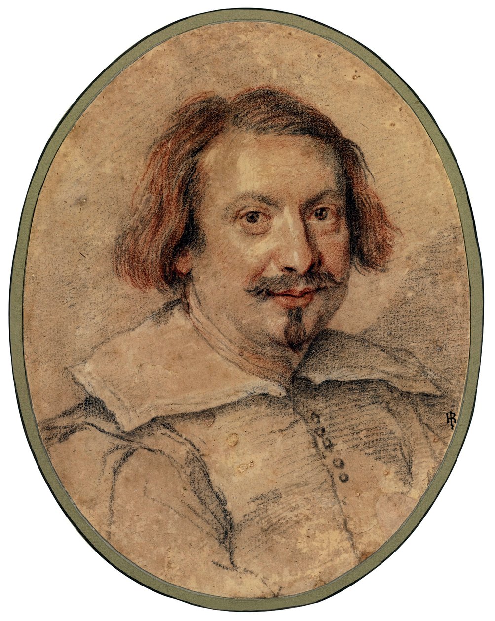 Portret Ottaviano Castelli par Bernini, Gianlorenzo (1598-1680), - Czarna kreda i sangwina na papierze, 24,5x19 - Kolekcja prywatna autorstwa Gian Lorenzo Bernini