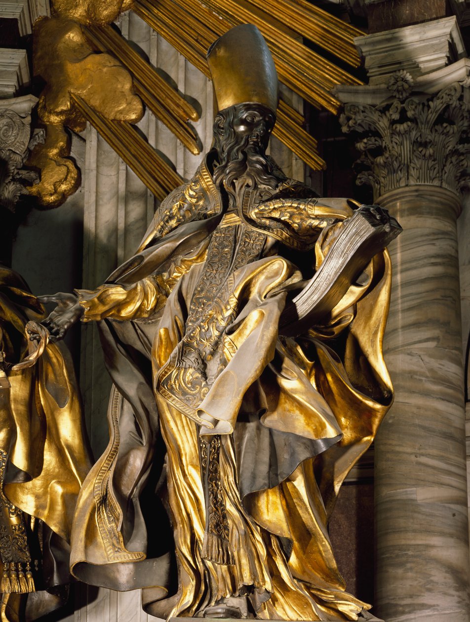 Św. Augustyn, fragment katedry św. Piotra autorstwa Gian Lorenzo Bernini